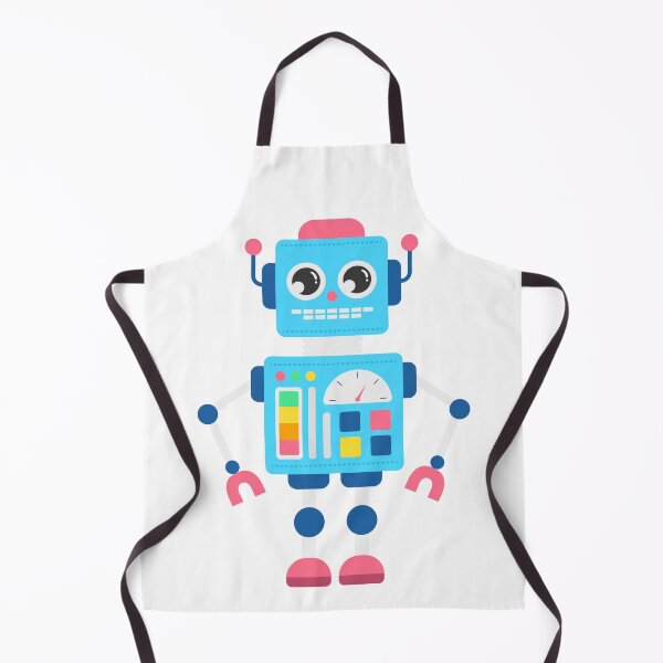 Item preview, cute sweet hand drawn colorful toys for kid illustration retro tin robot designed and sold by nuchz.