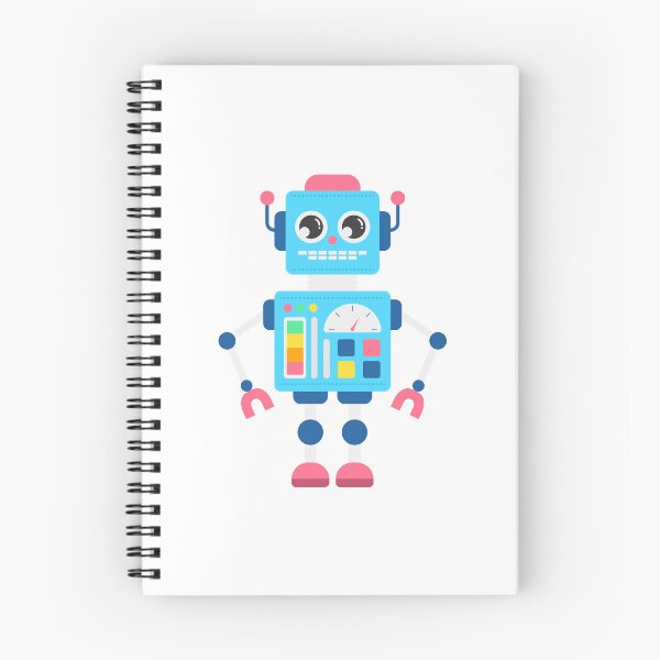 Item preview, cute sweet hand drawn colorful toys for kid illustration retro tin robot designed and sold by nuchz.