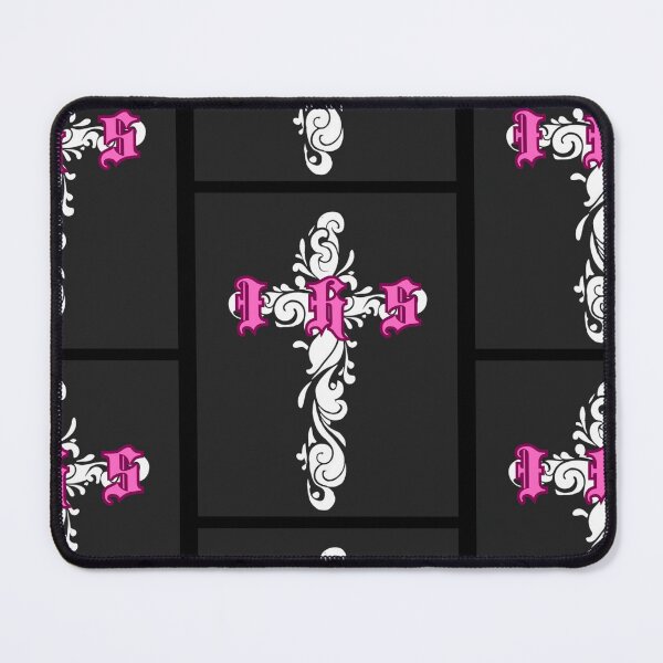 Item preview, Cross with IHS in artistic christian style happy cute romantic christian gifts designed and sold by thankful-loco.