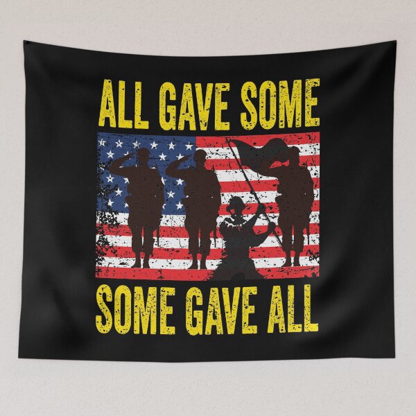Item preview, Military Memorial Day All Gave Some Soldier USA Flag 4th of july designed and sold by BOUCHERIT amine.