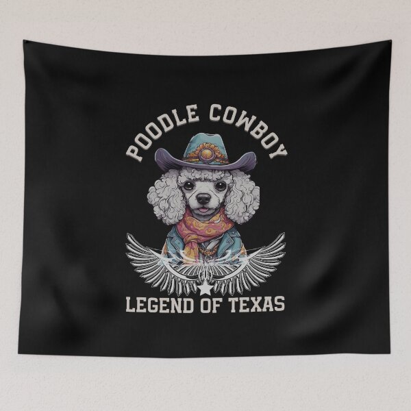 Item preview, Poodle cowboy designed and sold by VibeStyleShop.