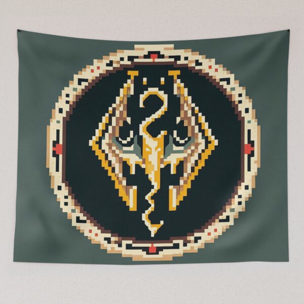 Item preview, Skyrim Golden Game Logo designed and sold by Jake-Carter0.