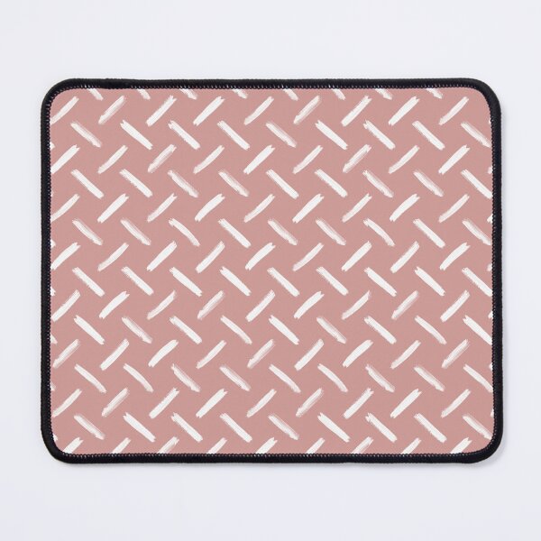 Item preview, Powder Pink and White Hand Drawn Herring Bone Crossed Diagonal Rows of Textured Lines designed and sold by GenAumonier.