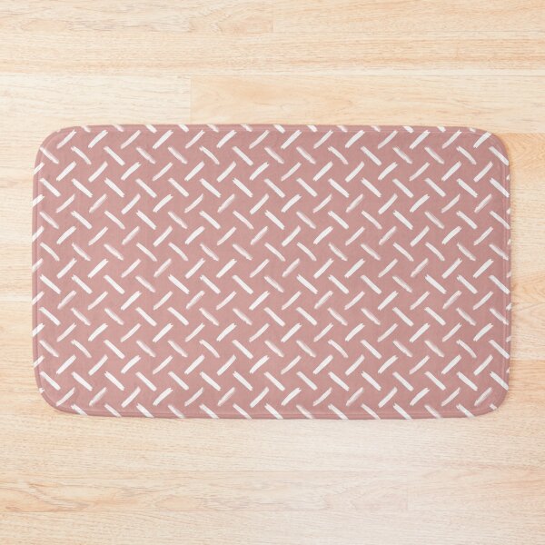 Item preview, Powder Pink and White Hand Drawn Herring Bone Crossed Diagonal Rows of Textured Lines designed and sold by GenAumonier.