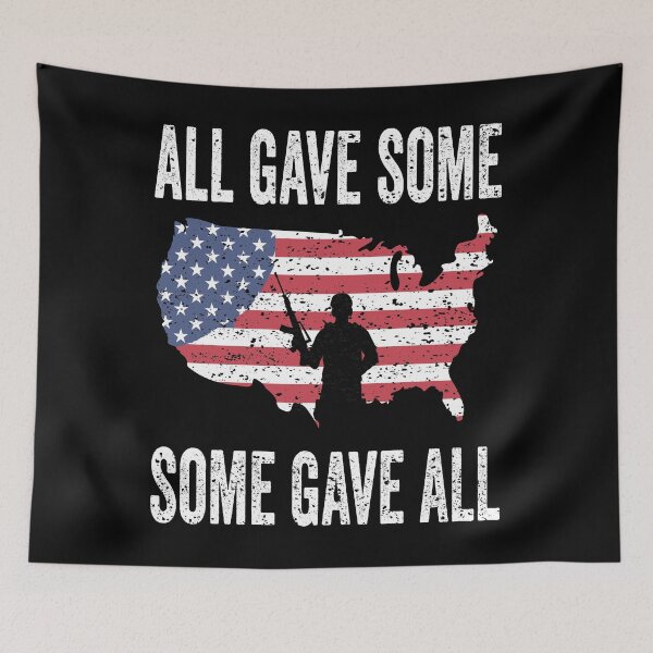 Item preview, Military Memorial Day All Gave Some Soldier USA Flag 4th of july designed and sold by BOUCHERIT amine.