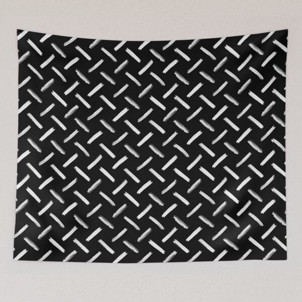 Item preview, Black and White Hand Drawn Herring Bone Crossed Diagonal Rows of Textured Lines designed and sold by GenAumonier.