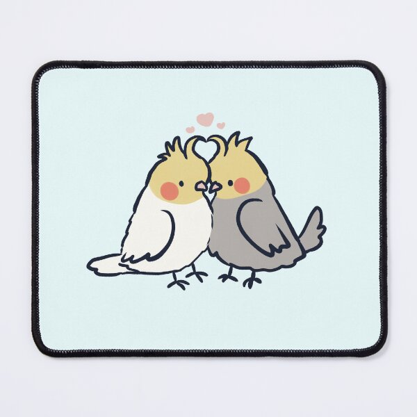 Item preview, cockatiel birds in love designed and sold by Artofmayara.