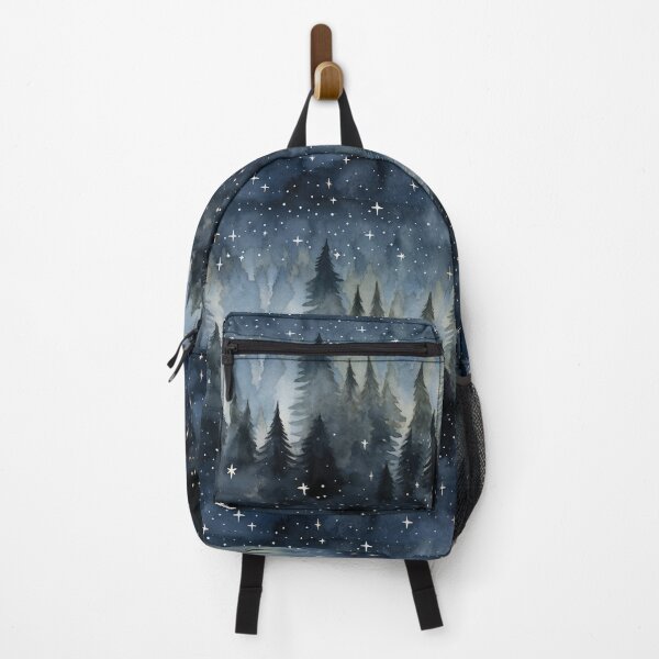 Item preview, Night sky,stars,Trees,pine trees,forest,watercolor nature background. designed and sold by MariaMarinova.