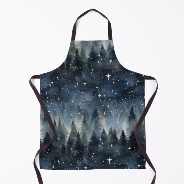 Item preview, Night sky,stars,Trees,pine trees,forest,watercolor nature background. designed and sold by MariaMarinova.