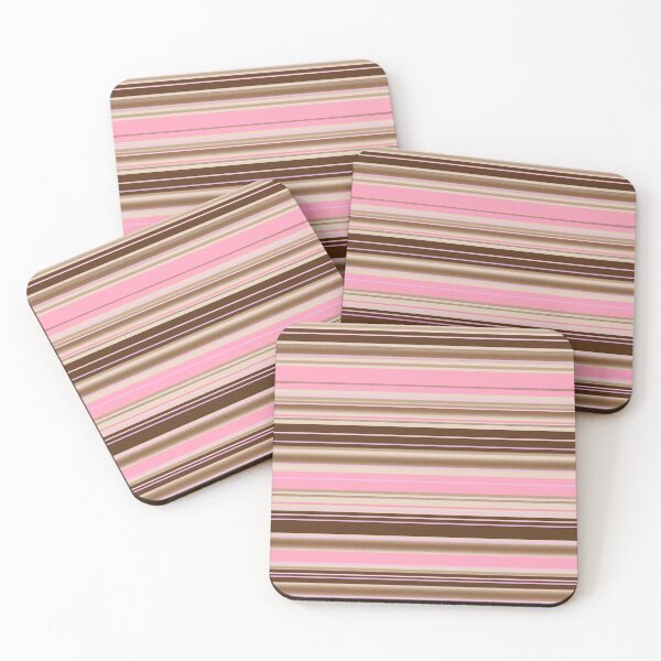 Item preview, Pink and Brown Mixed Stripes  designed and sold by JaygiesDesign.
