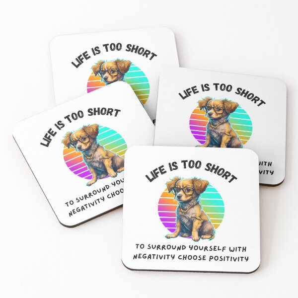 Item preview, Cute Dog Puppy Glasses Rainbow Life is too short designed and sold by IssaraStudio.