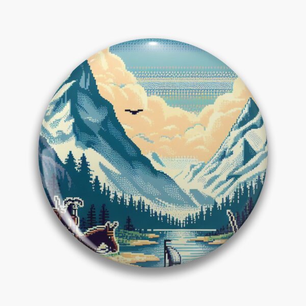 Item preview, Skyrim Mountains Pixel Art designed and sold by Jake-Carter0.