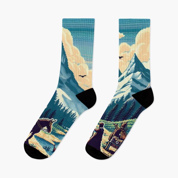 Item preview, Skyrim Mountains Pixel Art designed and sold by Jake-Carter0.