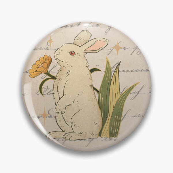 Item preview, Rabbit with Flowers: The Melancholy of Handwritten Memories designed and sold by MisiuKolorowy.