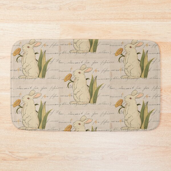 Item preview, Rabbit with Flowers: The Melancholy of Handwritten Memories designed and sold by MisiuKolorowy.