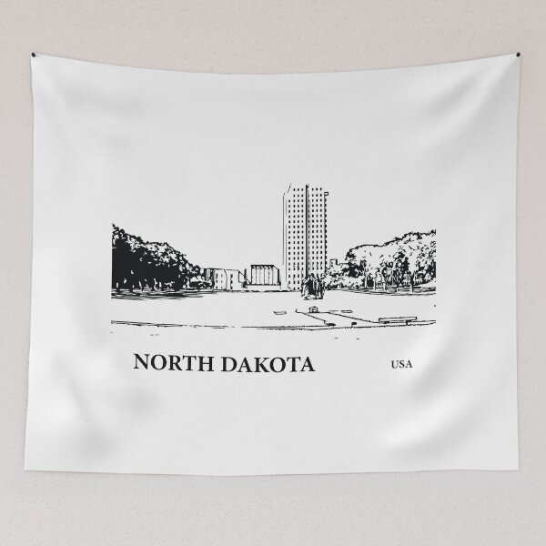 Item preview, North Dakota State USA designed and sold by Lakeric Cityscapes.