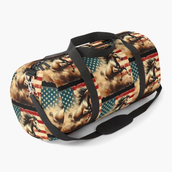 Item preview, Patriotic Horse American Flag Horseback Riding Vintage designed and sold by TomFrontierArt.