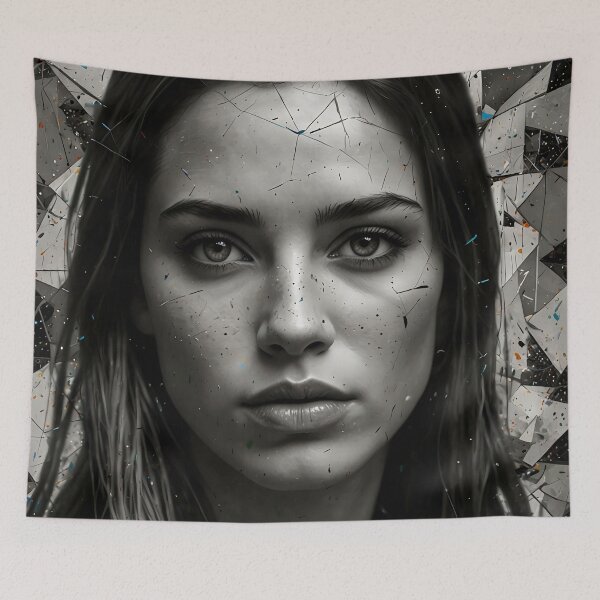 Item preview, Fragmented Elegance A Portrait of Resilient Beauty designed and sold by ArtComixHaven.