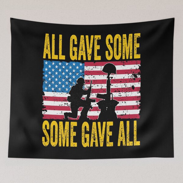 Item preview, Military Memorial Day All Gave Some Soldier USA Flag 4th of july designed and sold by BOUCHERIT amine.