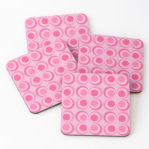 Item preview, Pink Retro Circles Pattern – Classic & Timeless  designed and sold by CreaTwinkles.