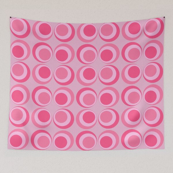 Item preview, Pink Retro Circles Pattern – Classic & Timeless  designed and sold by CreaTwinkles.