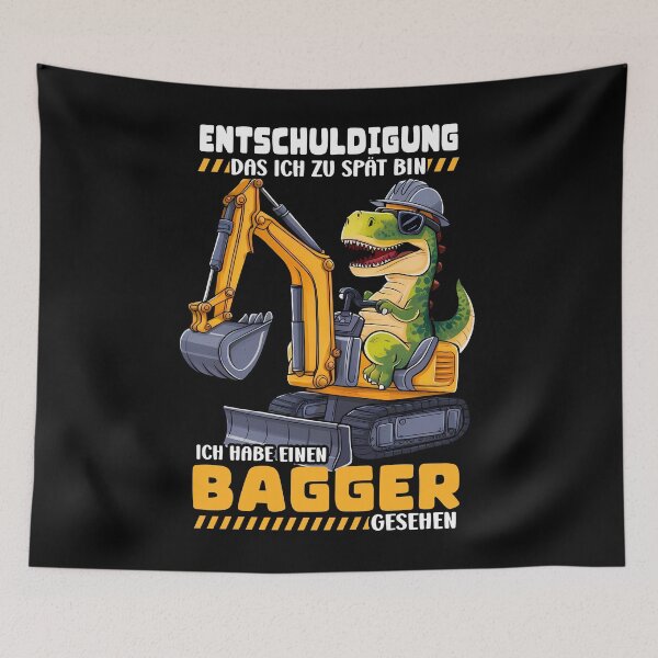 Item preview, Dinosaur Kids Sorry I'm Late I Saw an Excavator designed and sold by JUSTBEELEGANT.