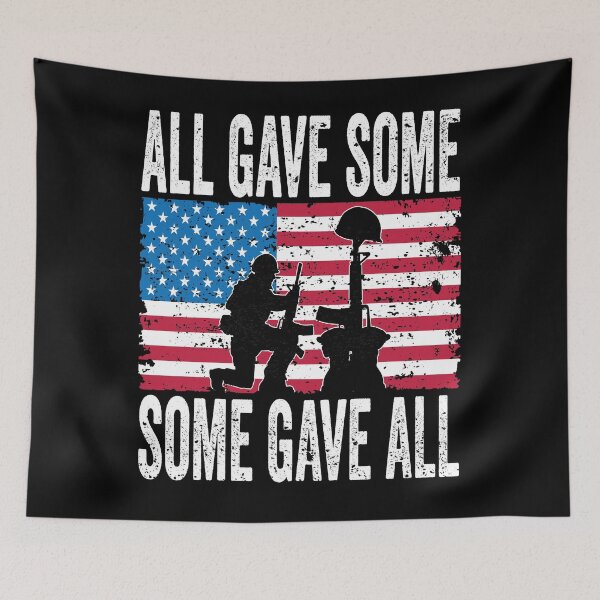 Item preview, Military Memorial Day All Gave Some Soldier USA Flag 4th of july designed and sold by BOUCHERIT amine.
