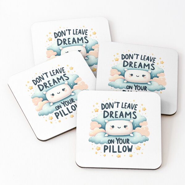 Item preview, Don't Leave Your Dreams On Your Pillow - Cute Motivational Pillow Art designed and sold by Simplystik.
