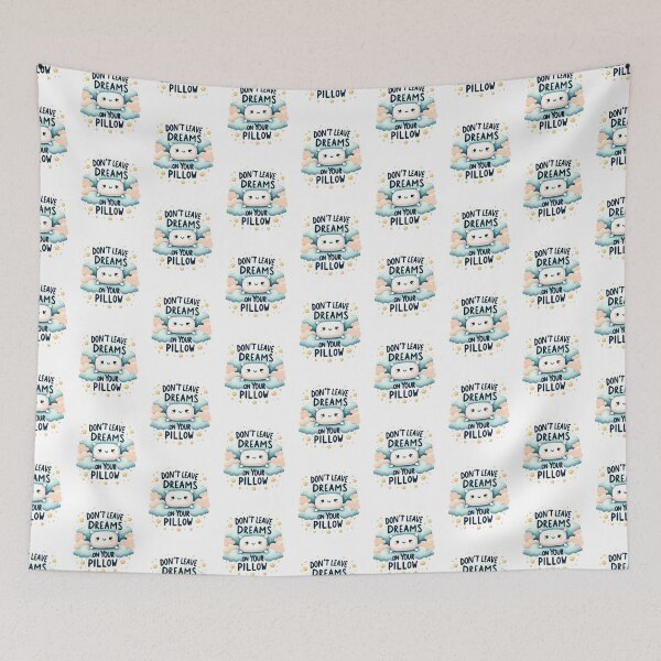Item preview, Don't Leave Your Dreams On Your Pillow - Cute Motivational Pillow Art designed and sold by Simplystik.