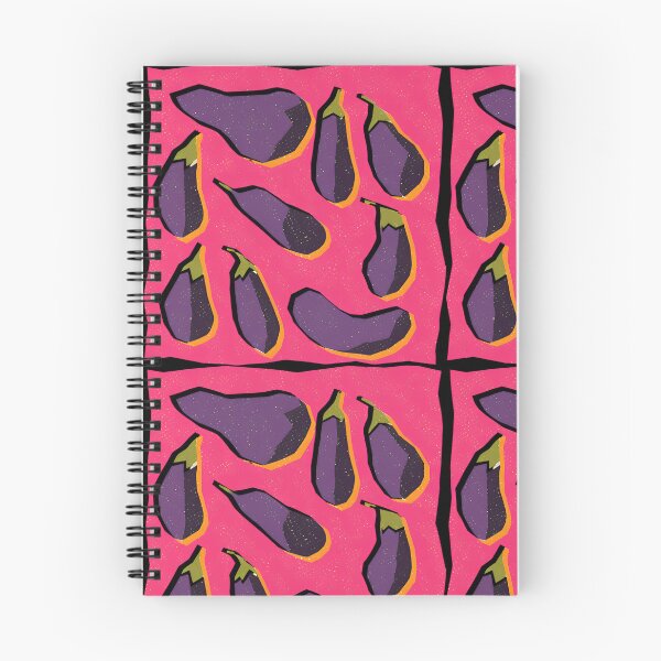 Item preview, Fuchsia Eggplant Pattern Risograph Print designed and sold by KokoroCreations.