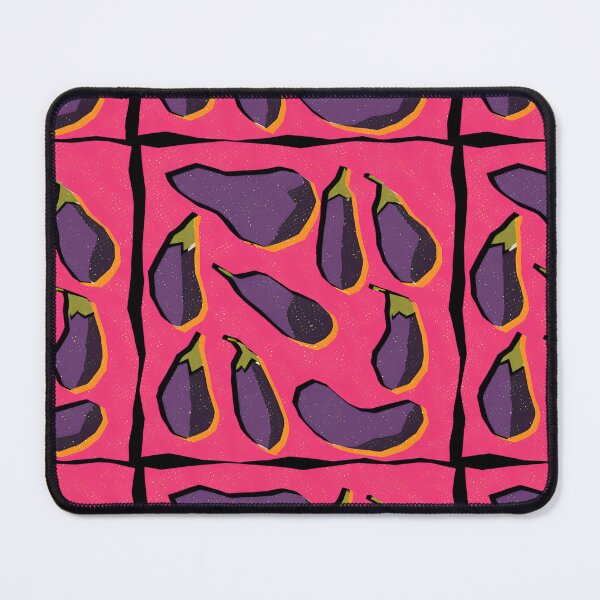 Item preview, Fuchsia Eggplant Pattern Risograph Print designed and sold by KokoroCreations.