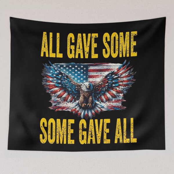 Item preview, Military Memorial Day All Gave Some Soldier USA Flag 4th of july designed and sold by BOUCHERIT amine.