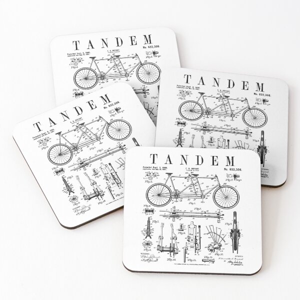 Item preview, Tandem Bicycle Cycling Cyclist Biker Bike Vintage Patent designed and sold by GrandeDuc.