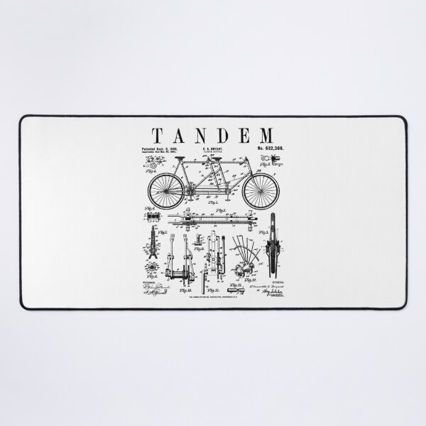 Item preview, Tandem Bicycle Cycling Cyclist Biker Bike Vintage Patent designed and sold by GrandeDuc.