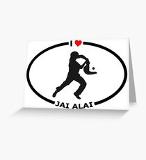 I Love Jai Alai with Heart Greeting Card
