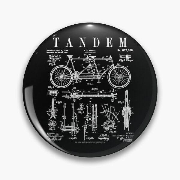 Artikelvorschau, Tandem Fahrrad Radfahren Radfahrer Biker Bike Vintage Patent entworfen und verkauft von GrandeDuc.