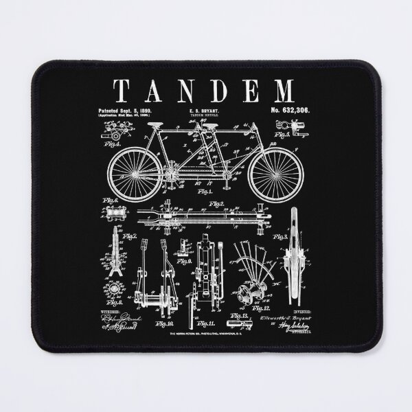 Item preview, Bicicleta Tándem Ciclismo Ciclista Biker Bicicleta Patente Vintage designed and sold by GrandeDuc.