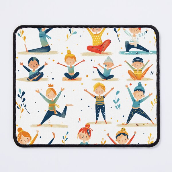 Item preview, Joyful Children Practicing Yoga Together designed and sold by palmyst.