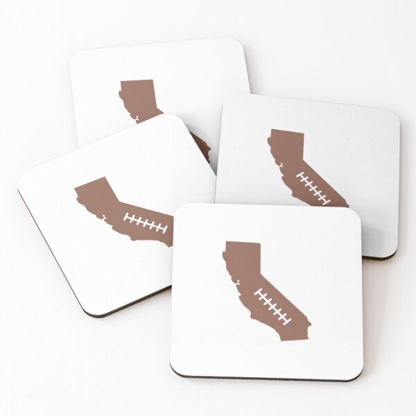 Item preview, California State Outline Football Stitch designed and sold by US States Merch.