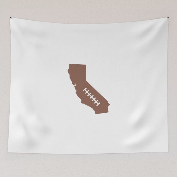 Item preview, California State Outline Football Stitch designed and sold by US States Merch.