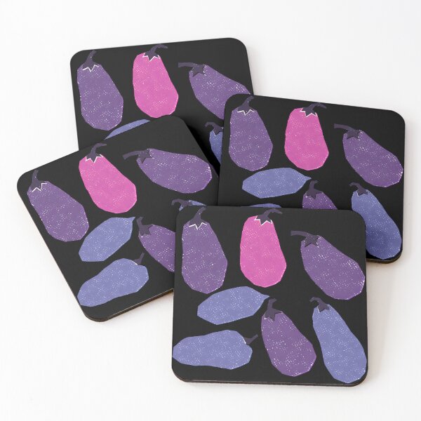 Item preview, Aubergine Pattern Risograph Print designed and sold by KokoroCreations.