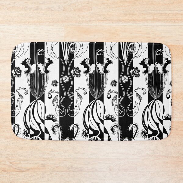Item preview, Carnivorous garden - black and white block stripes designed and sold by kobyakov.