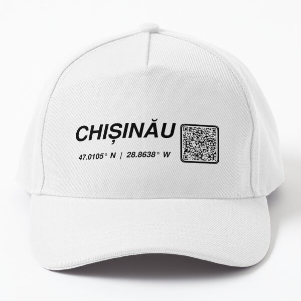 city of chiȘinĂu moldova text gps coords - light casquette de baseball