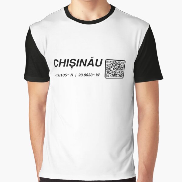 city of chiȘinĂu moldova text gps coords - light t-shirt graphique