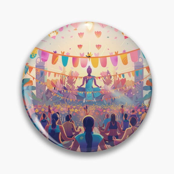Item preview, Yoga Festival with Colorful Decorations and Lights designed and sold by palmyst.