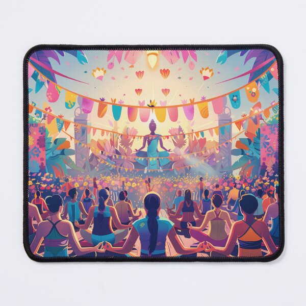 Item preview, Yoga Festival with Colorful Decorations and Lights designed and sold by palmyst.