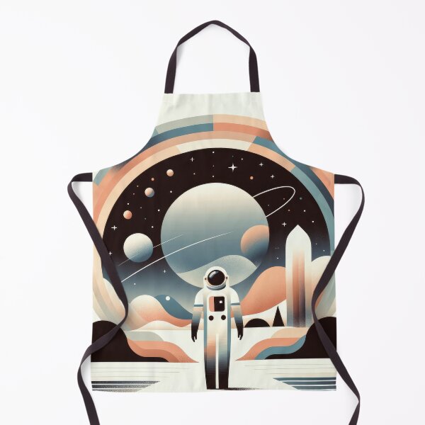 Item preview, futuristic astronaut in a surreal landscape designed and sold by SunkenCost.