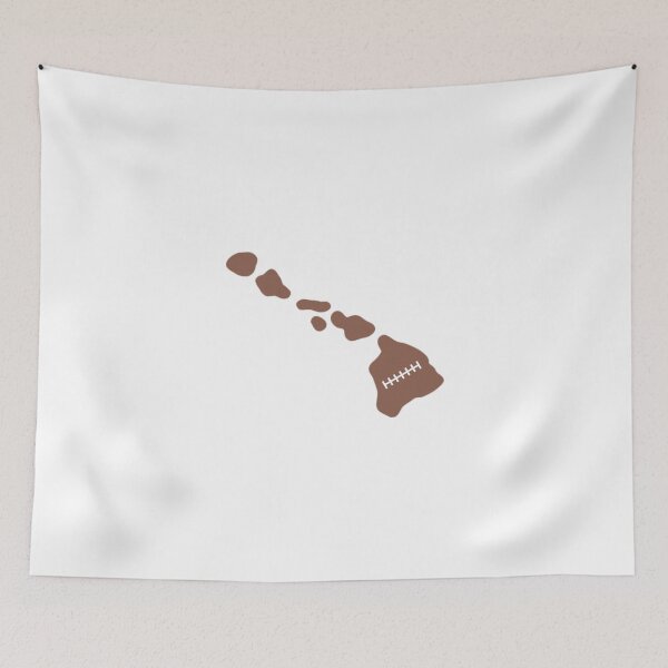 Item preview, Hawaii State Outline Football Stitch designed and sold by US States Merch.