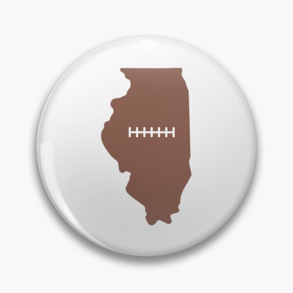 Item preview, Illinois State Outline Football Stitch designed and sold by US States Merch.