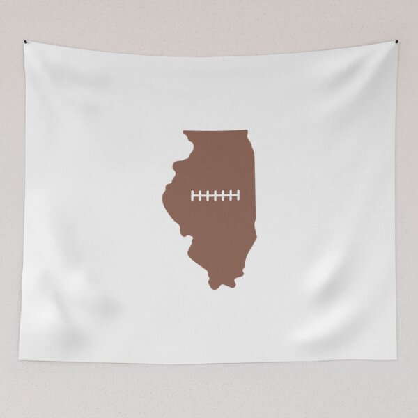 Item preview, Illinois State Outline Football Stitch designed and sold by US States Merch.